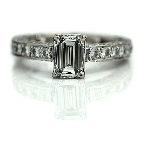 1.09 Carat GIA Art Deco Replica Ring