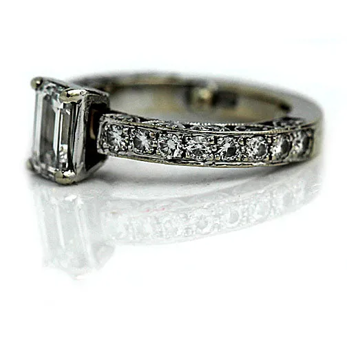 1.09 Carat GIA Art Deco Replica Ring