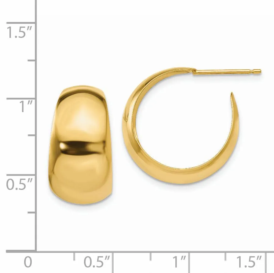 14k Yellow Gold Small Hoop Earrings