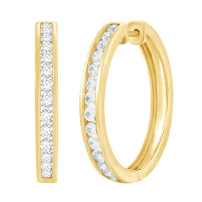 1ctw Diamond Hoop Earrings