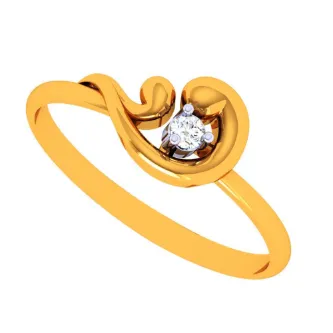 22k Chimeric Style Contemporary Gold Finger Ring