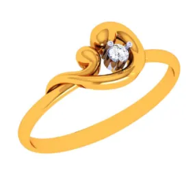 22k Chimeric Style Contemporary Gold Finger Ring