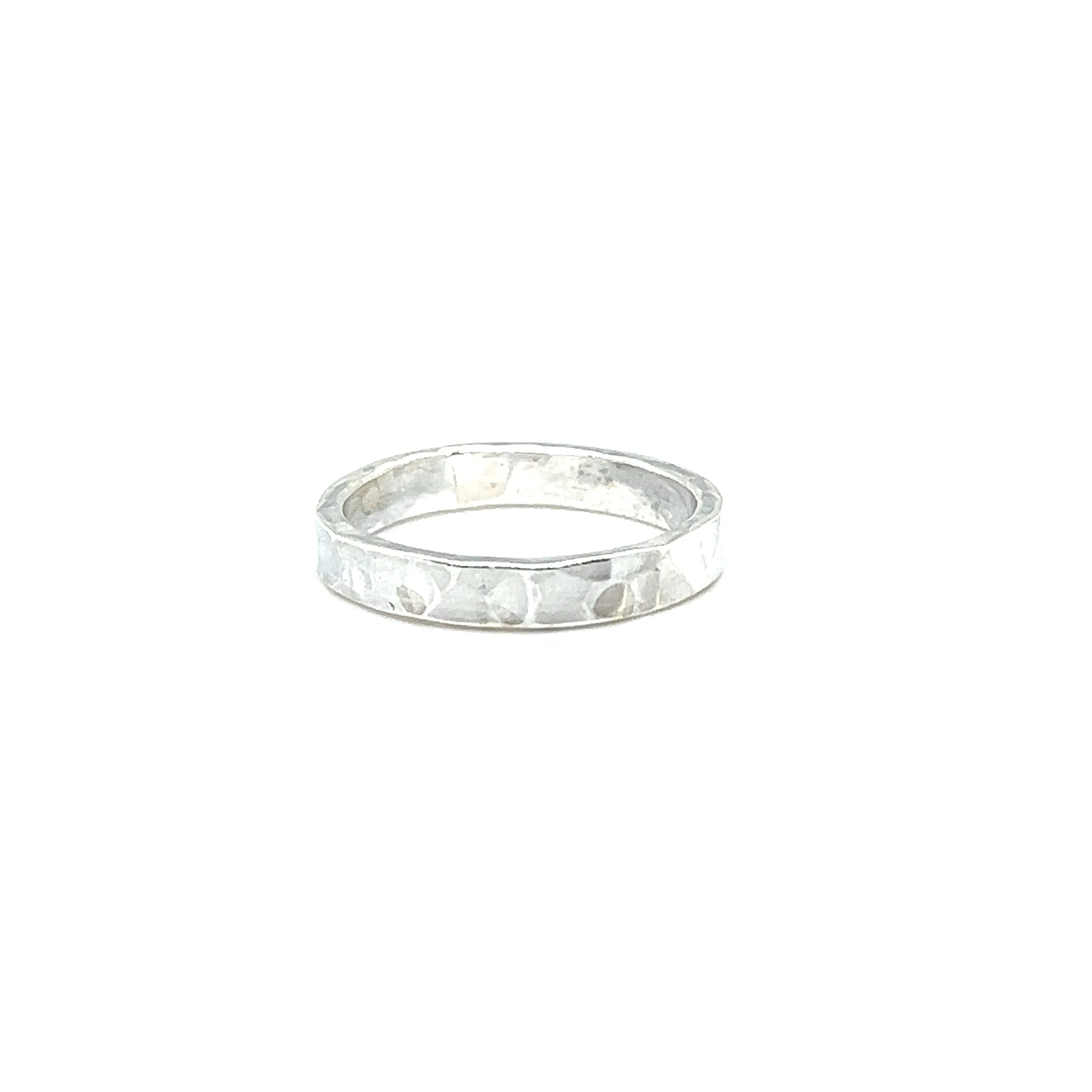 3mm Flat Hammered Band