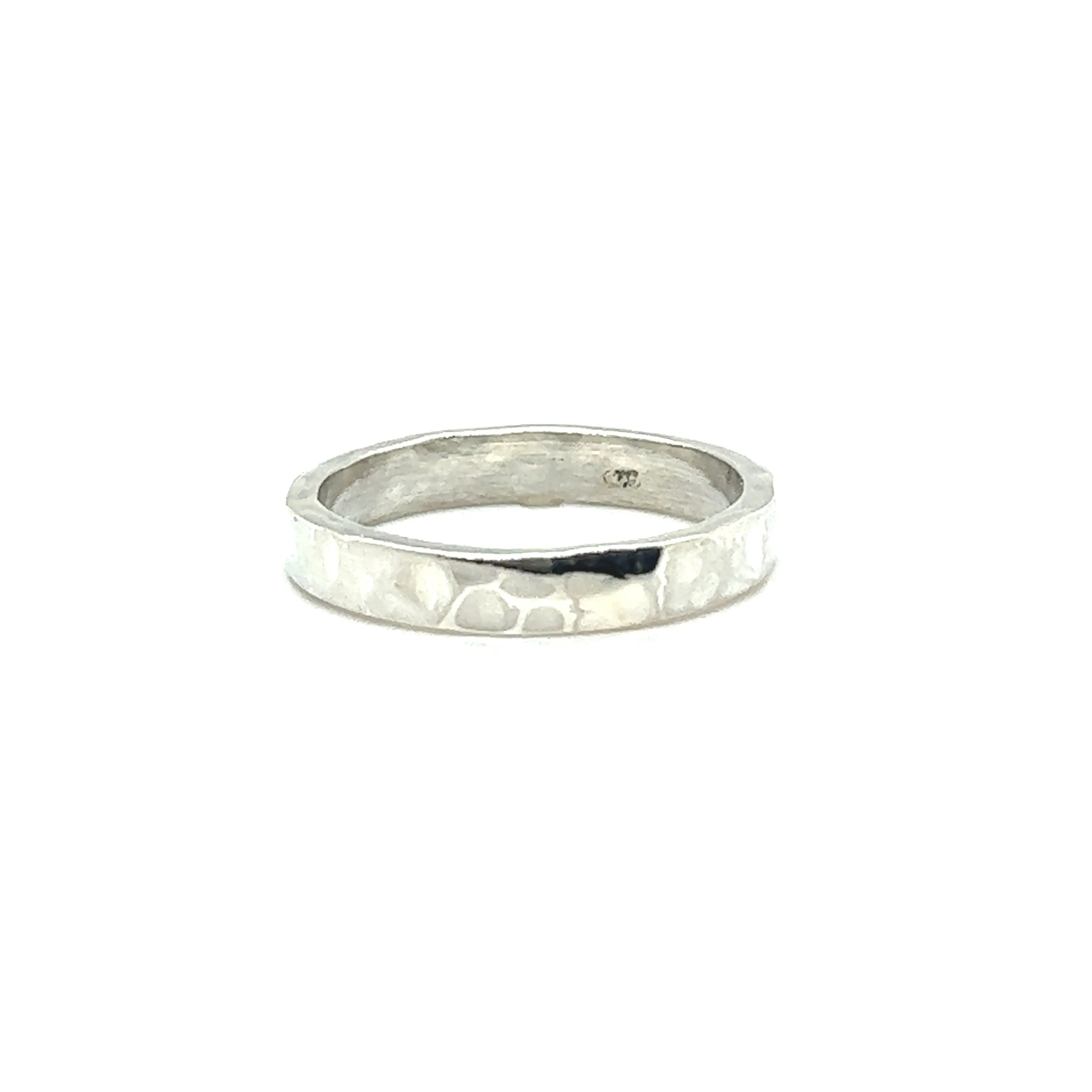 3mm Flat Hammered Band