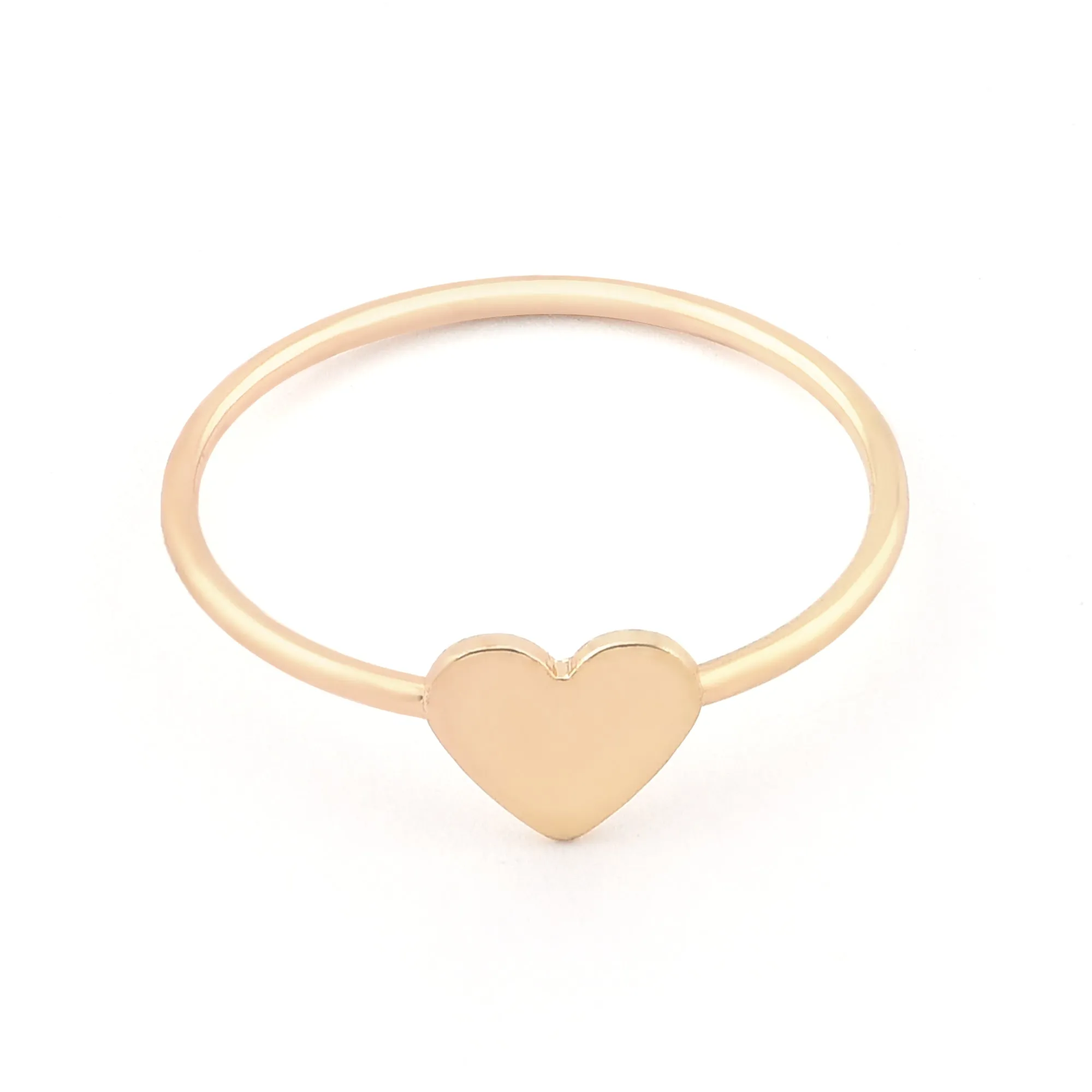 Accessorize London Women's Gold Pack of 2 Crystal & Heart Stacking Rings-Small