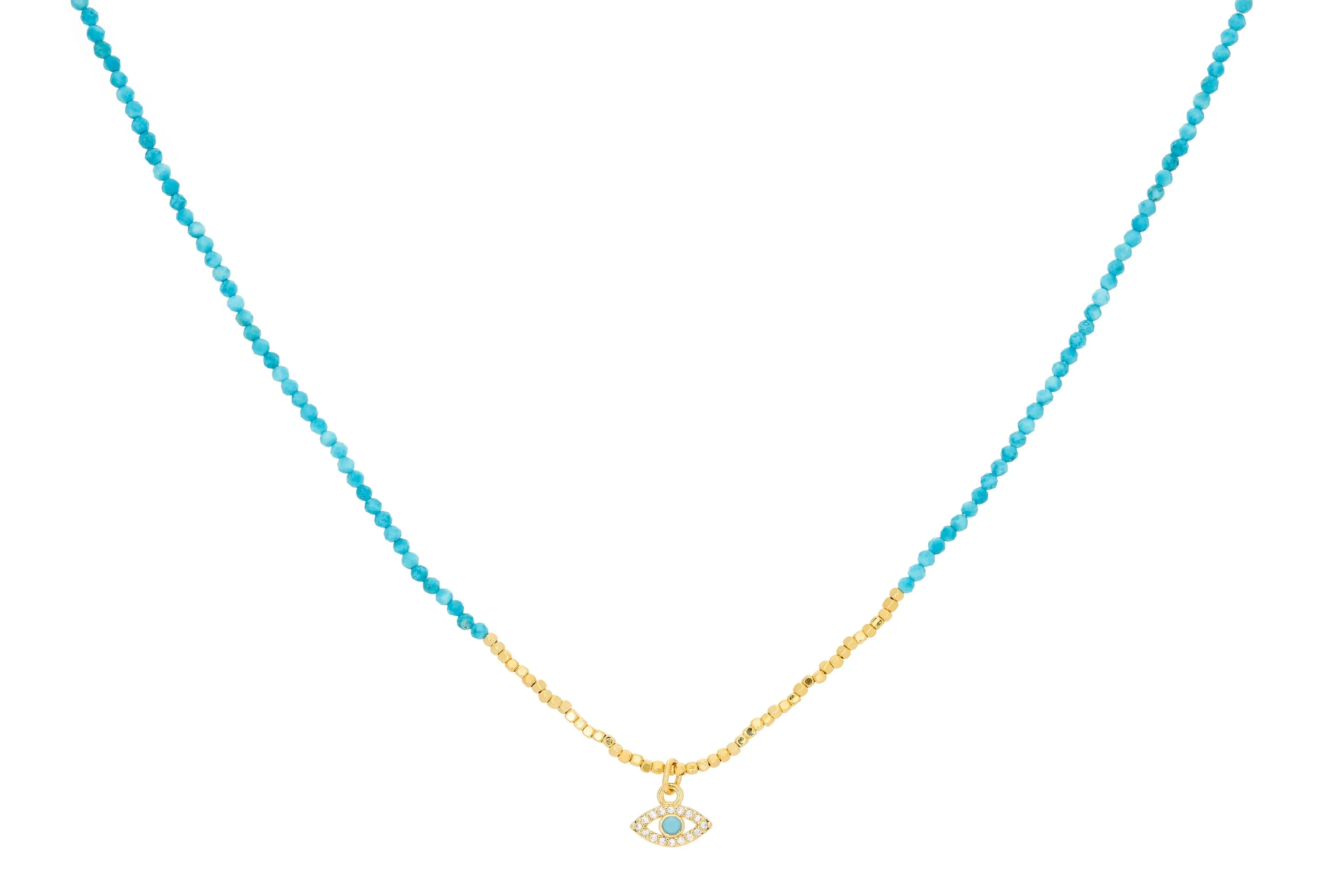 Bia Turquoise Evil Eye Necklace