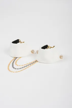 Blanc Satin Cuffs