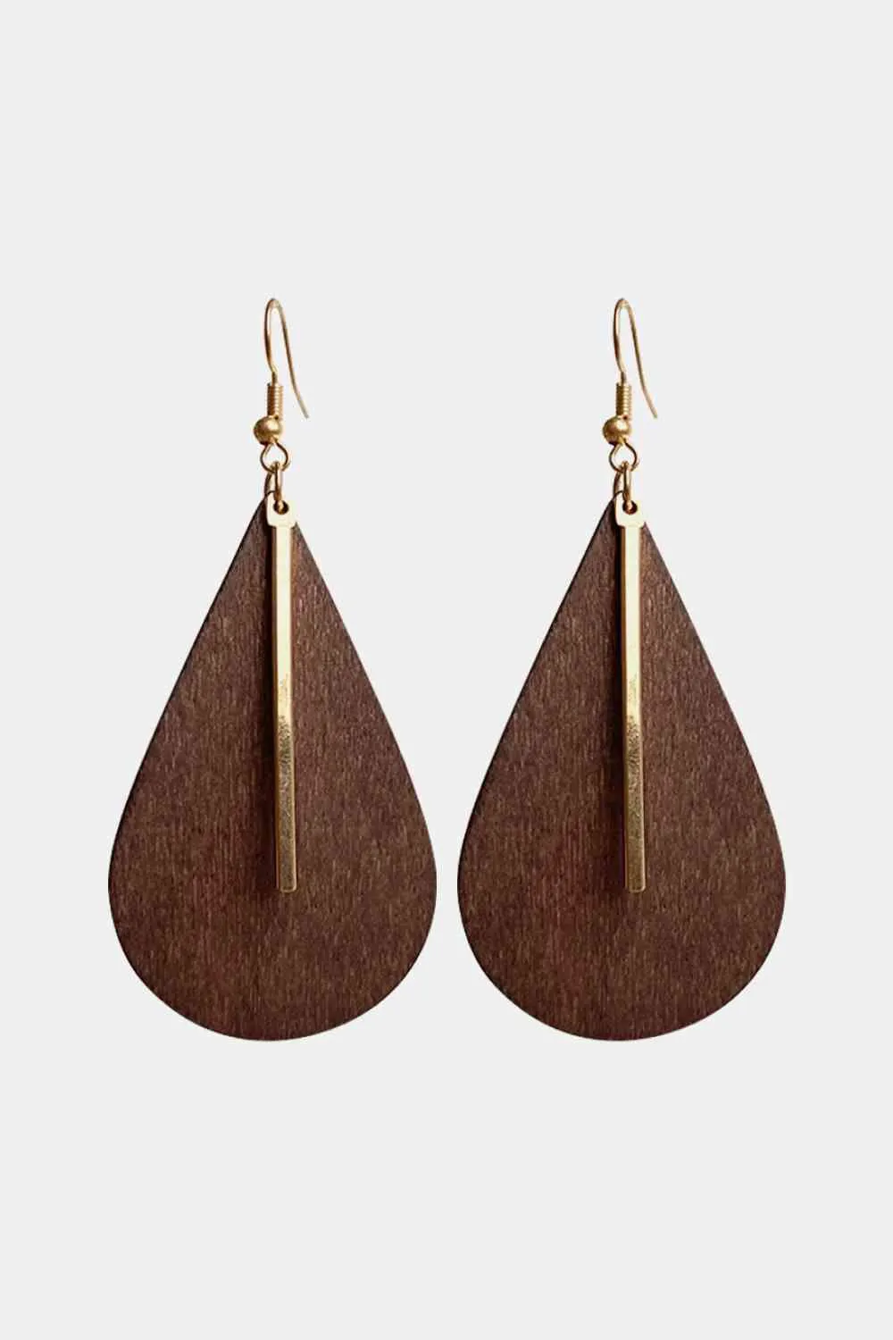 Bohemian Chic: Artisan Wooden Geometric Dangle Earrings for Distinctive Style