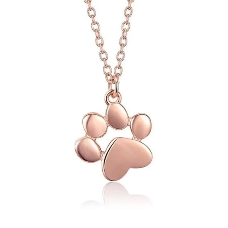 Classic Dog Paw Pendant Necklace