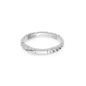 Classic Rope Band Ring Sterling Silver