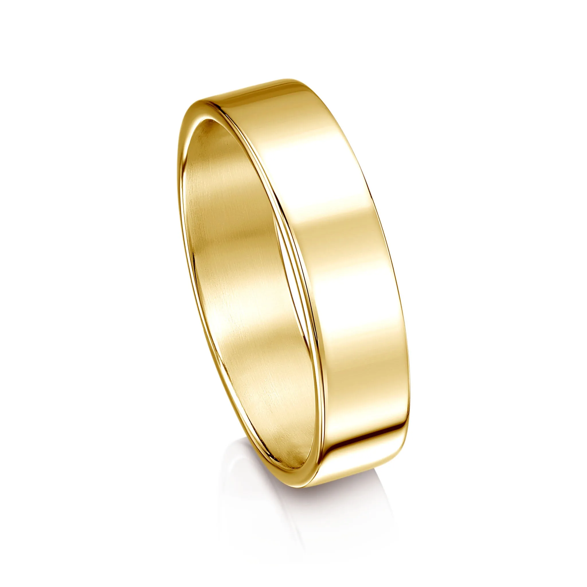 Contemporary 5mm Wedding Ring in 9ct Yellow Gold