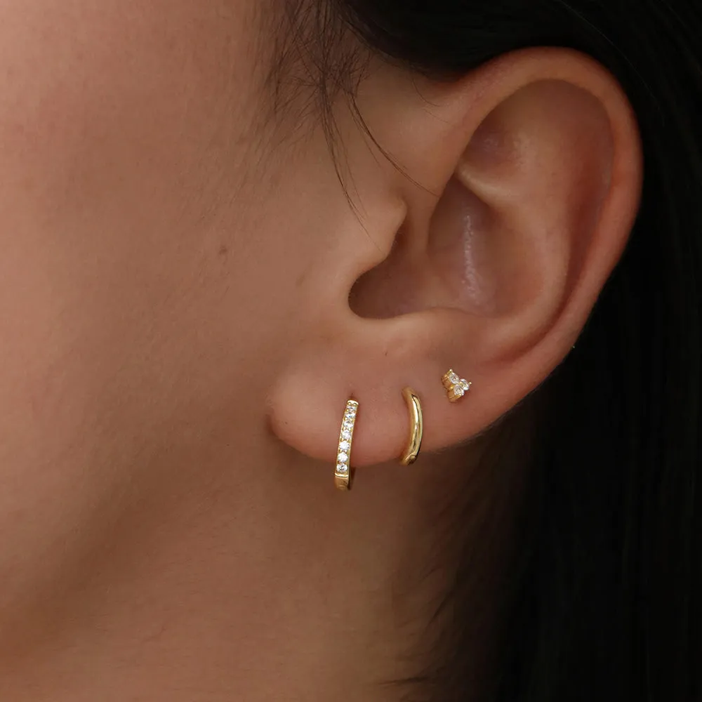 CZ Tiny Huggie Hoop Earrings