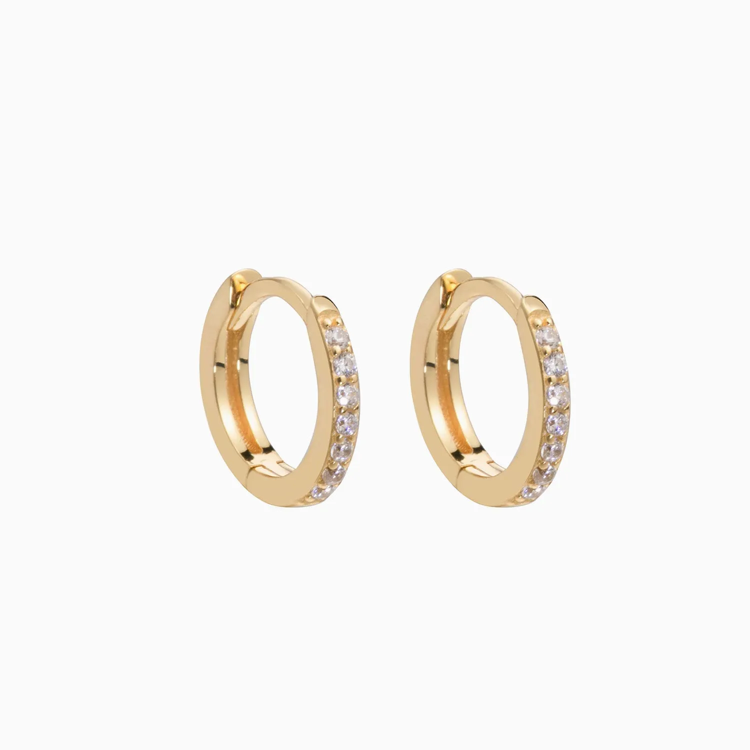 CZ Tiny Huggie Hoop Earrings