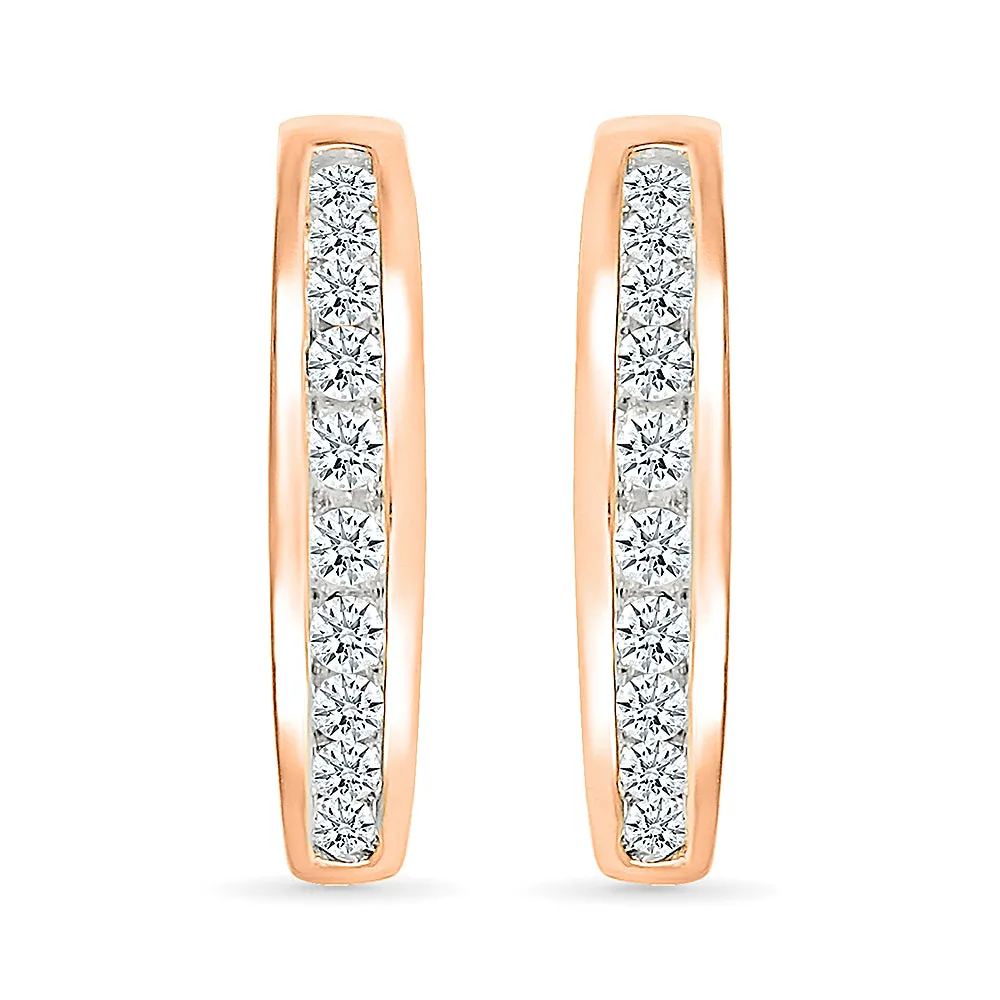 Delicate Diamond Hoop Earrings