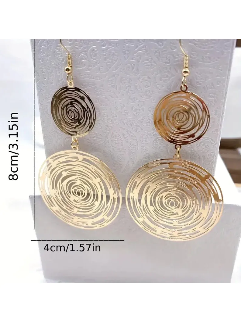 Delicate Rose Pattern Hollow Earrings