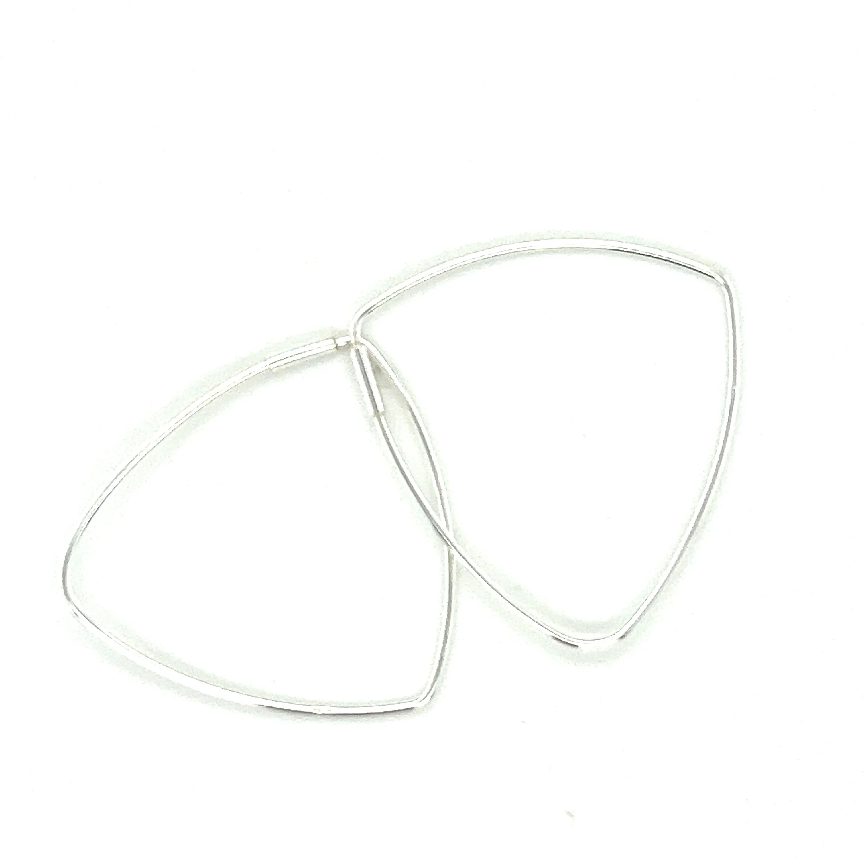 Delicate Triangle Shaped Hoops