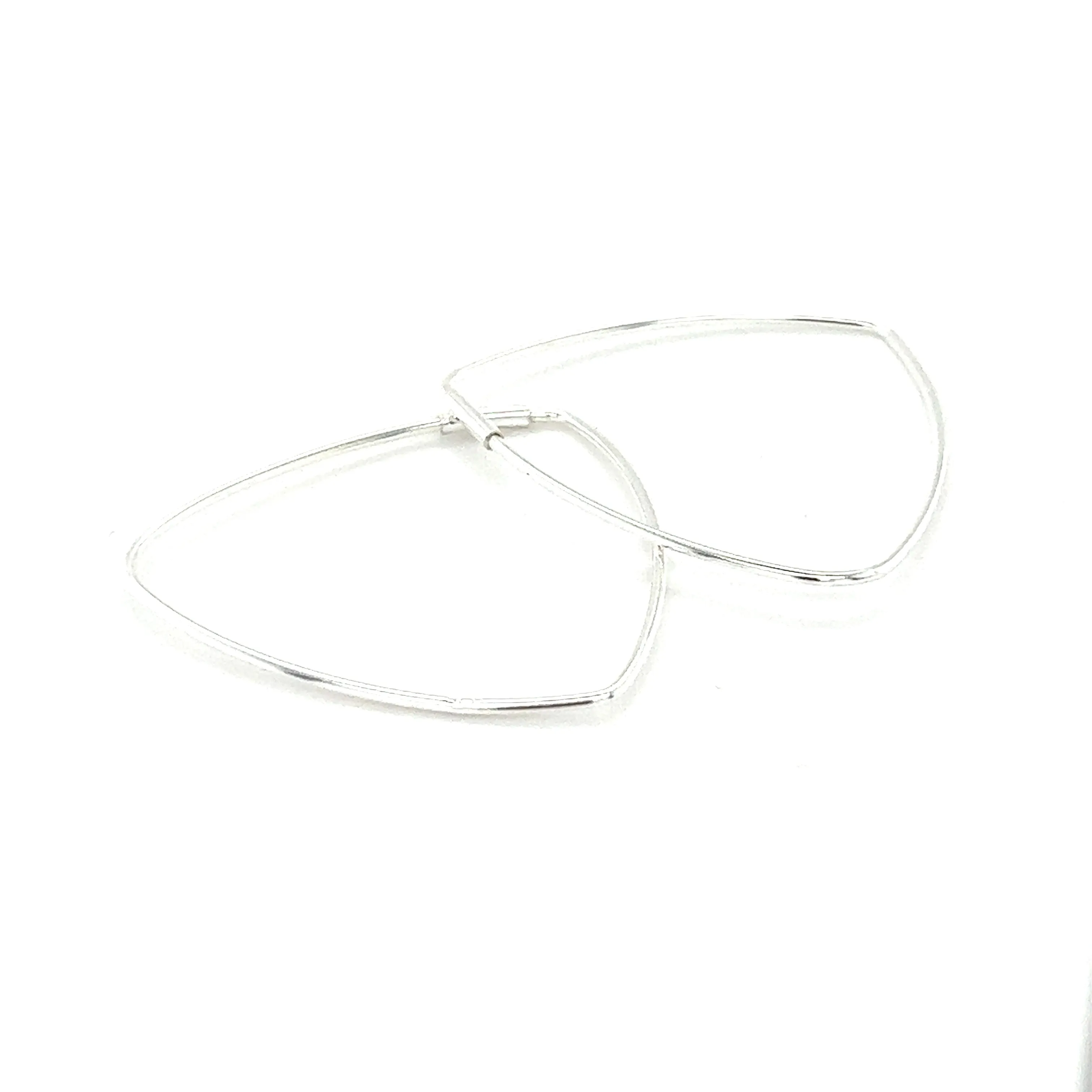 Delicate Triangle Shaped Hoops