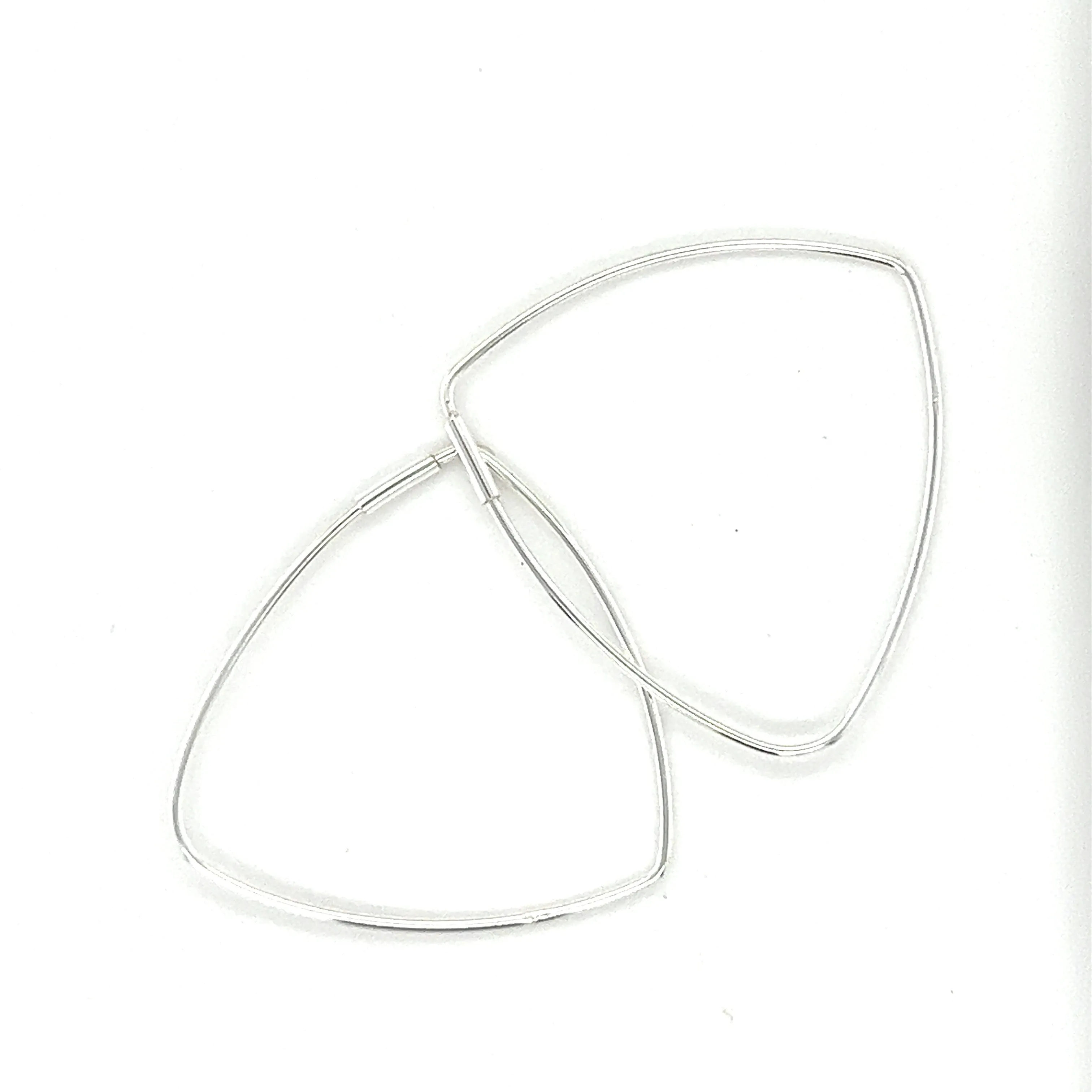 Delicate Triangle Shaped Hoops