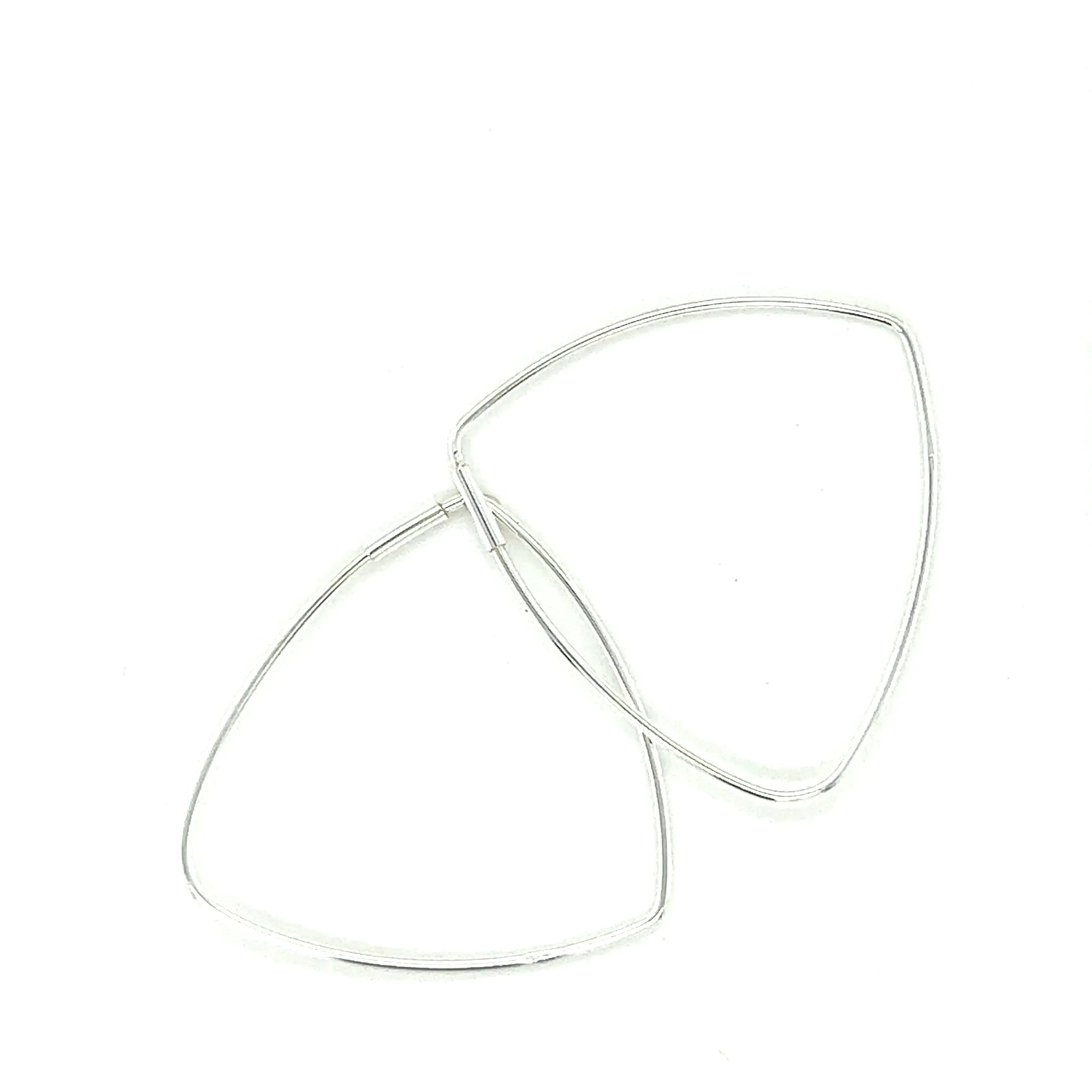 Delicate Triangle Shaped Hoops