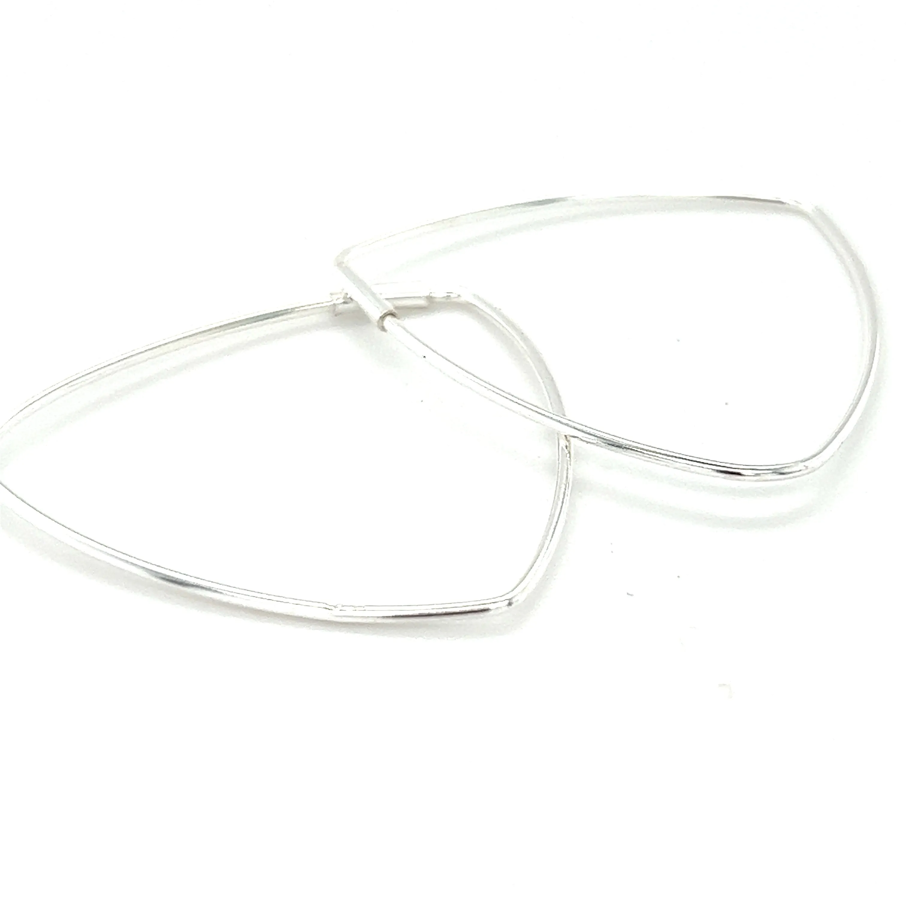 Delicate Triangle Shaped Hoops