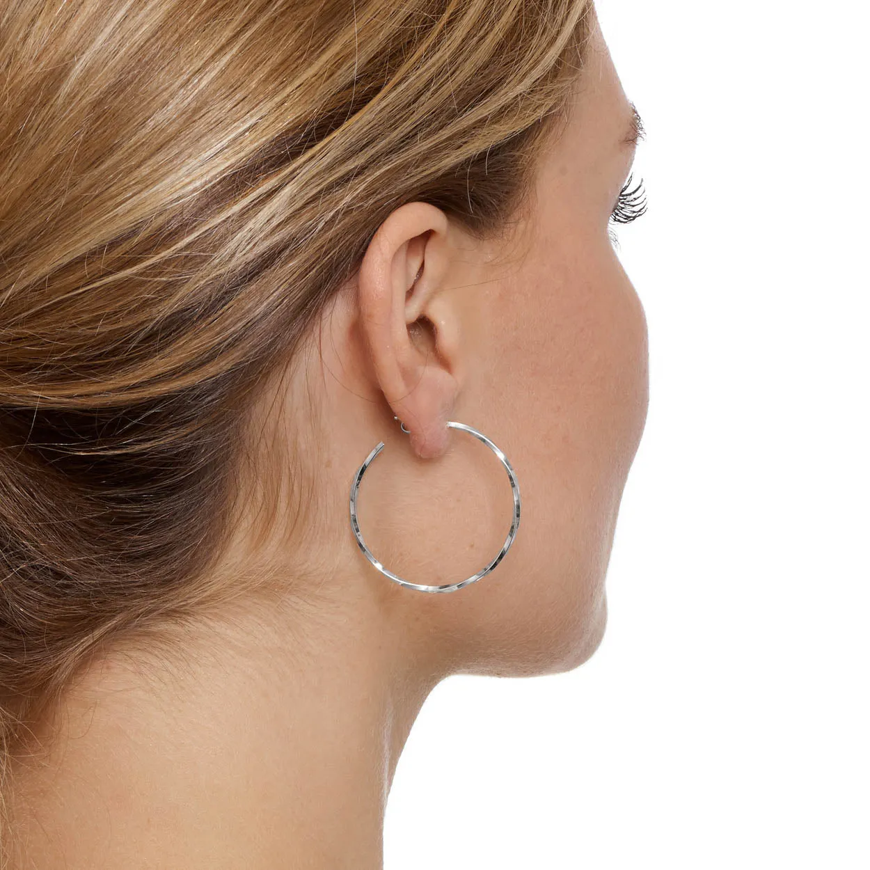 Delicate Twist "Lago di Como" Hoop Earrings - Small