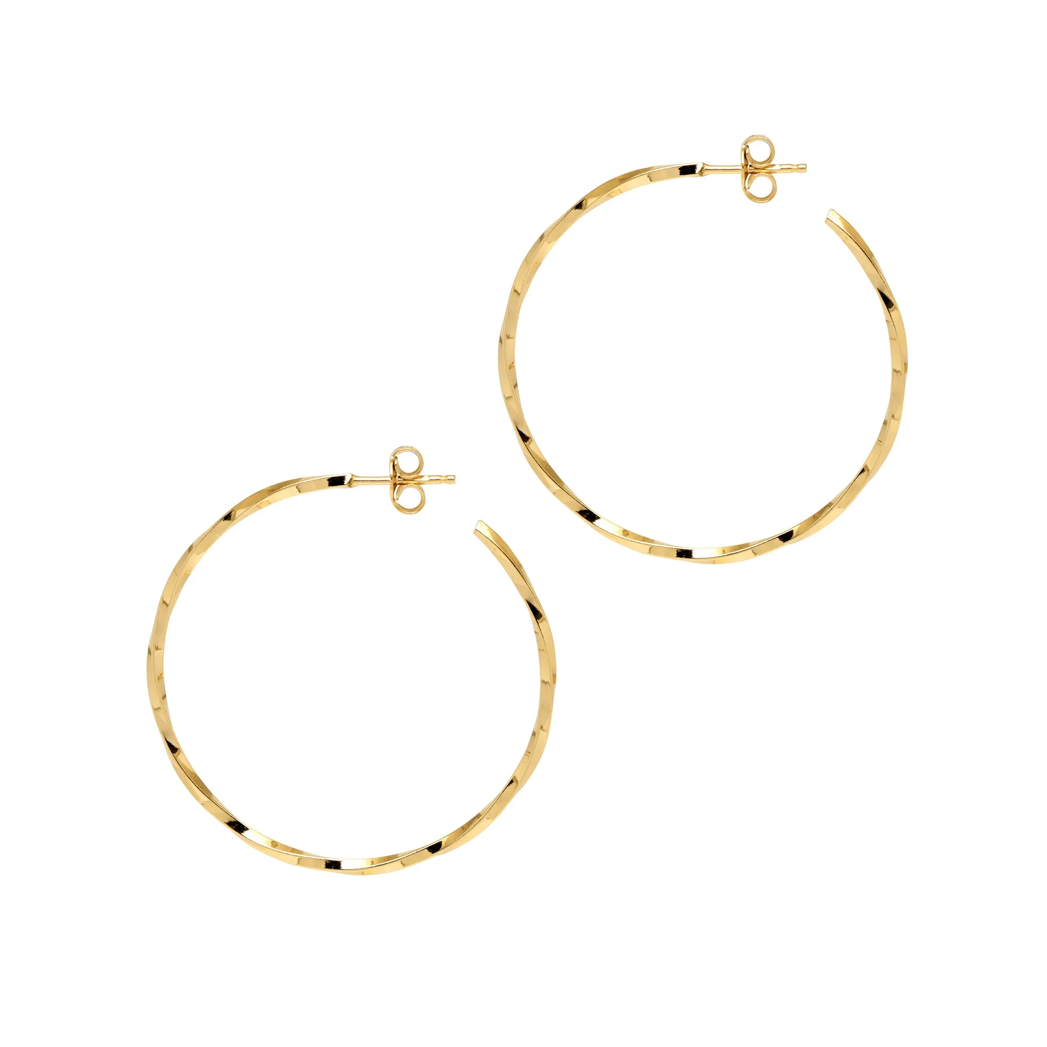 Delicate Twist "Lago di Como" Hoop Earrings - Small