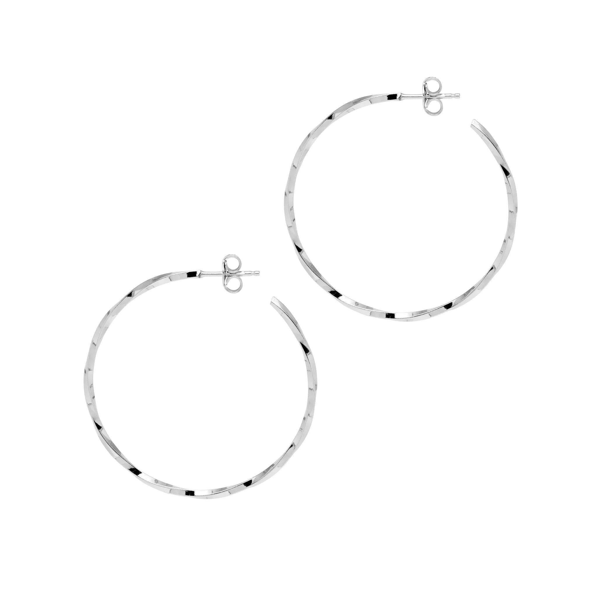 Delicate Twist "Lago di Como" Hoop Earrings - Small