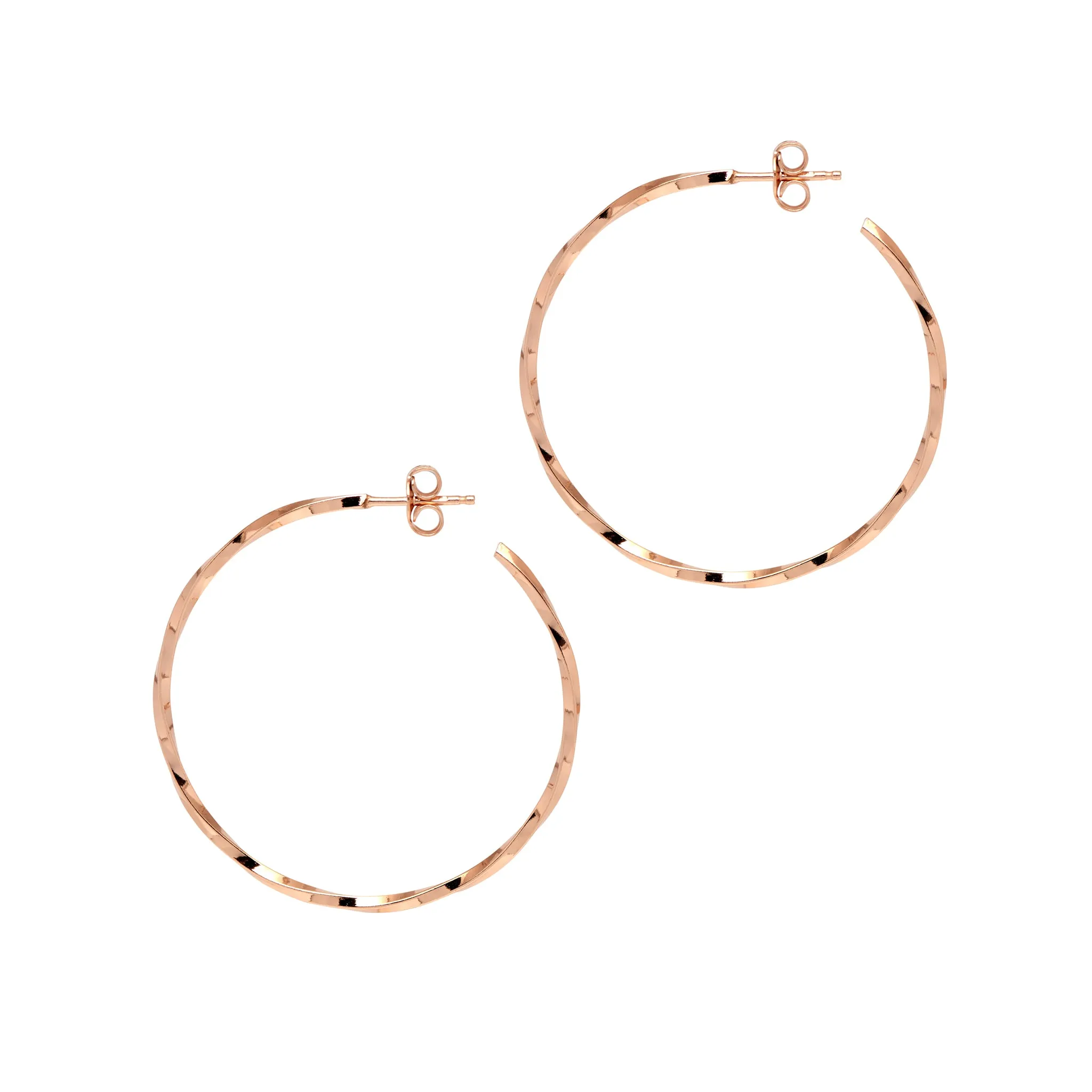 Delicate Twist "Lago di Como" Hoop Earrings - Small