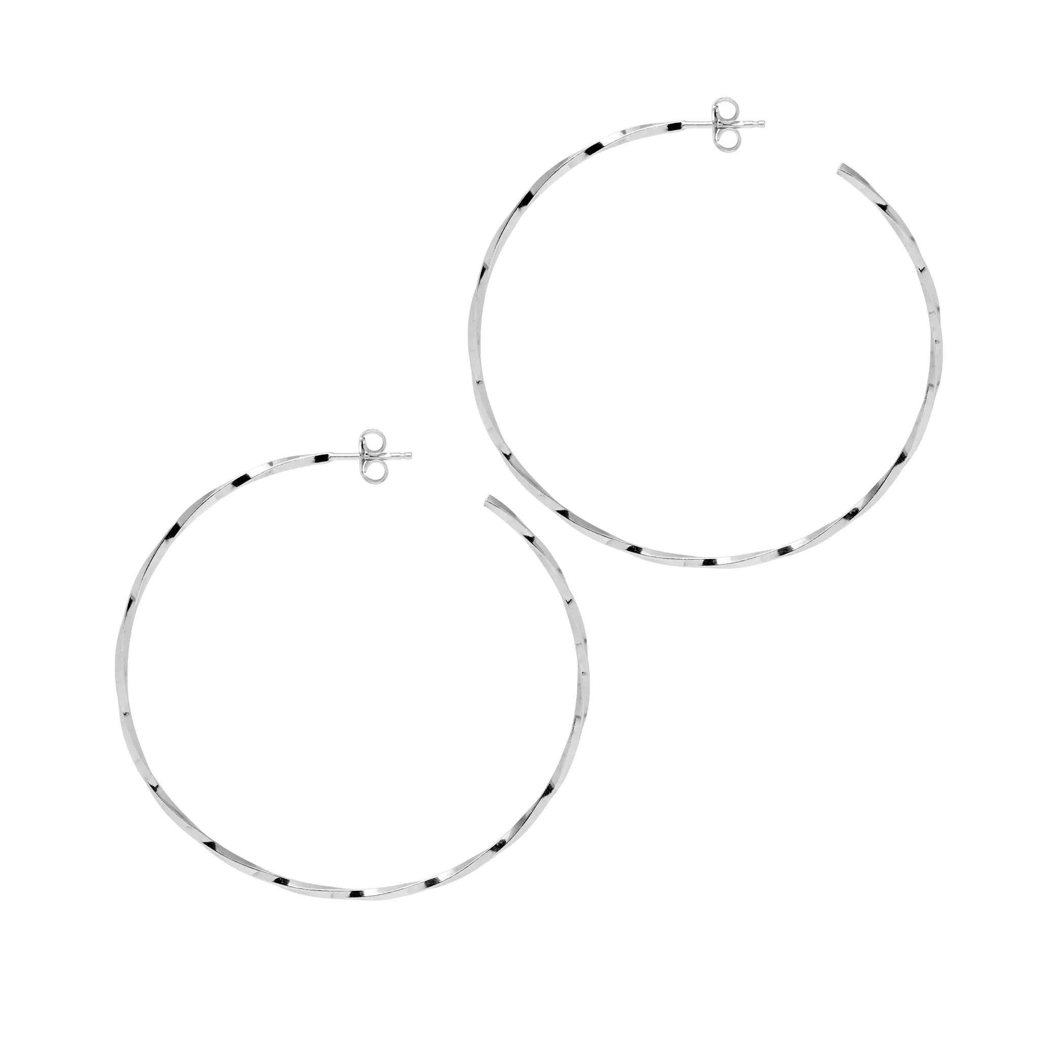 Delicate Twist "Lago di Como" Hoop Earrings - Small