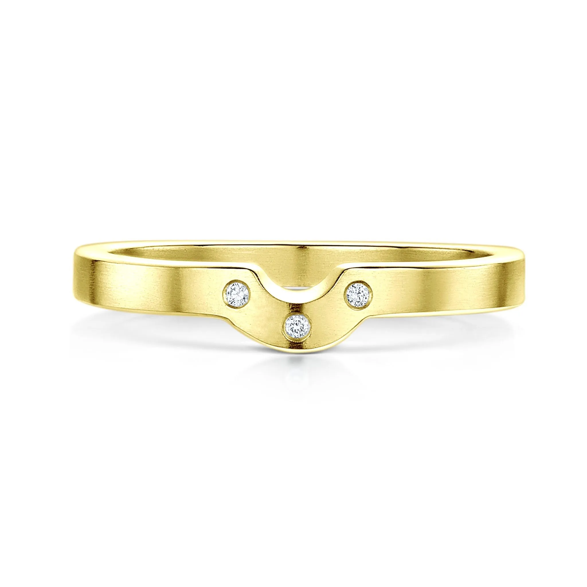 Diamond Arch Wedding Band in 18ct Yellow Gold (DR0179)