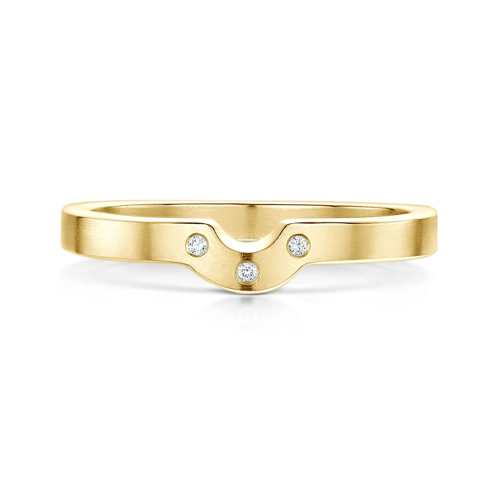 Diamond Arch Wedding Band in 9ct Yellow Gold (DR0179)