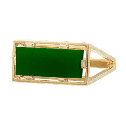 DIASPRO GREEN AGATE RING