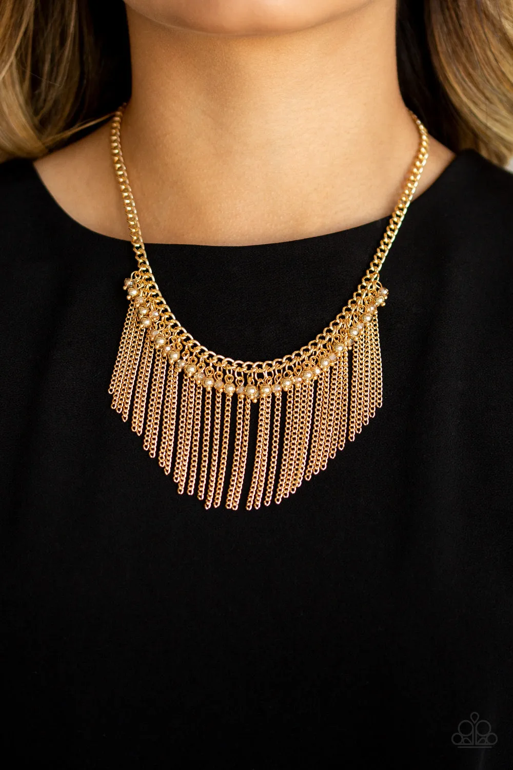 Divinely Diva - Gold Paparazzi Necklace