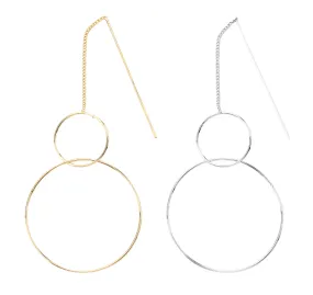 Double Hoop Thread Earrings