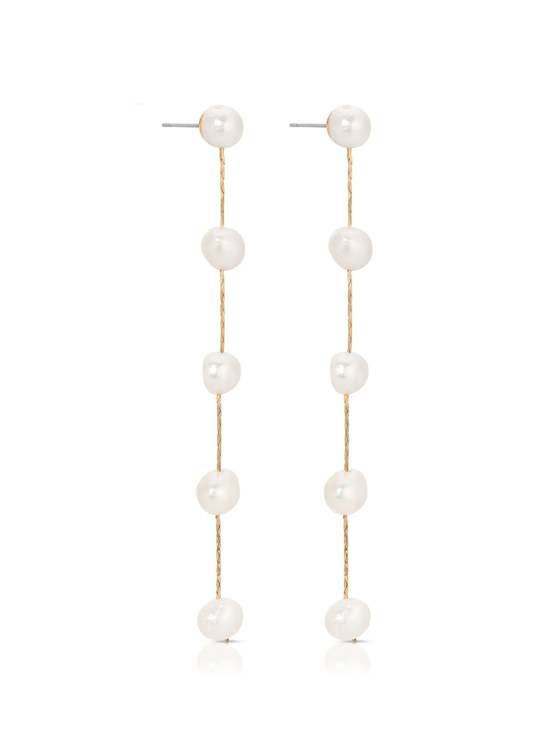 Dripping Pearl Delicate Drop Earrings