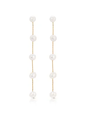 Dripping Pearl Delicate Drop Earrings