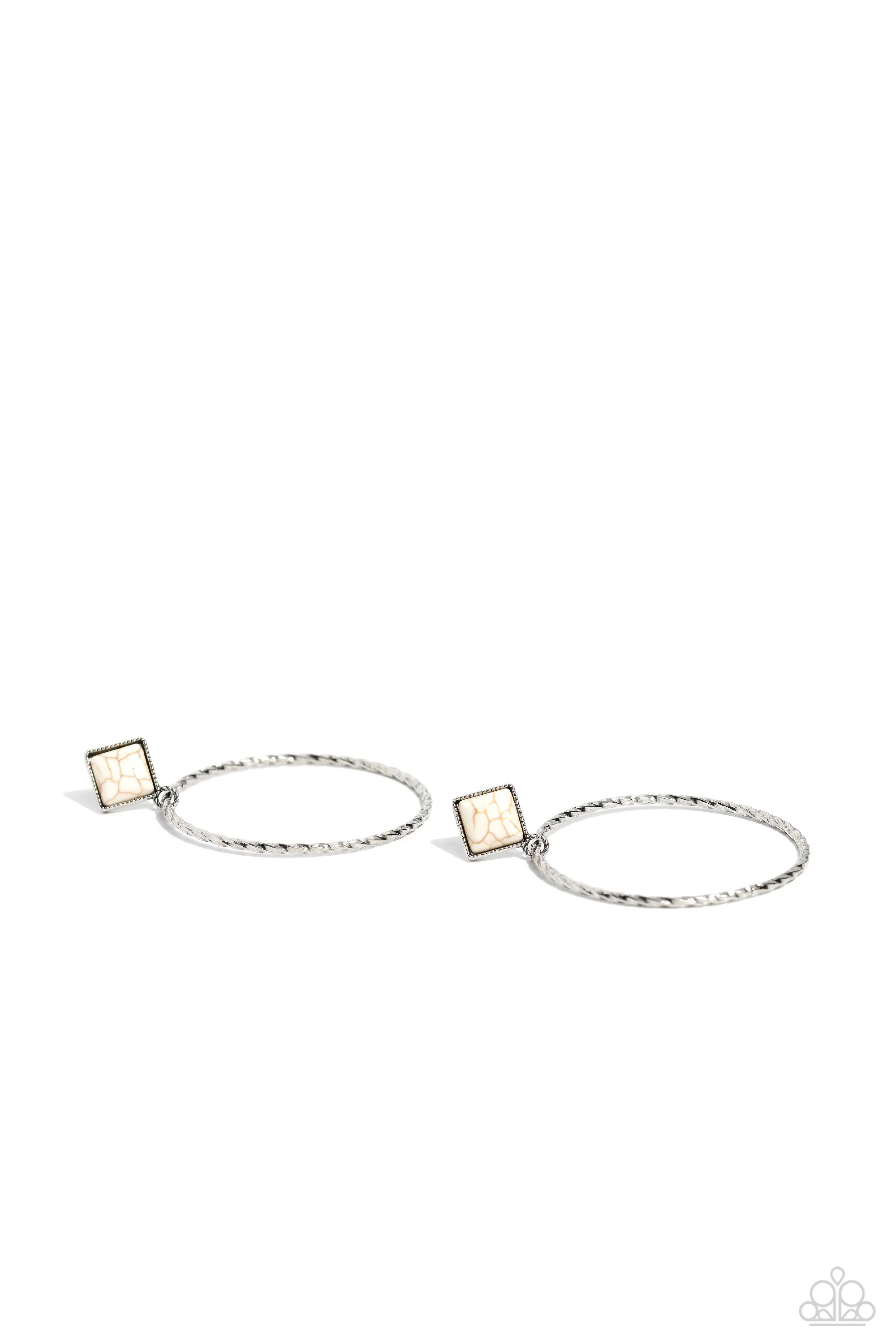 Earrings Canyon Circlet - White E530