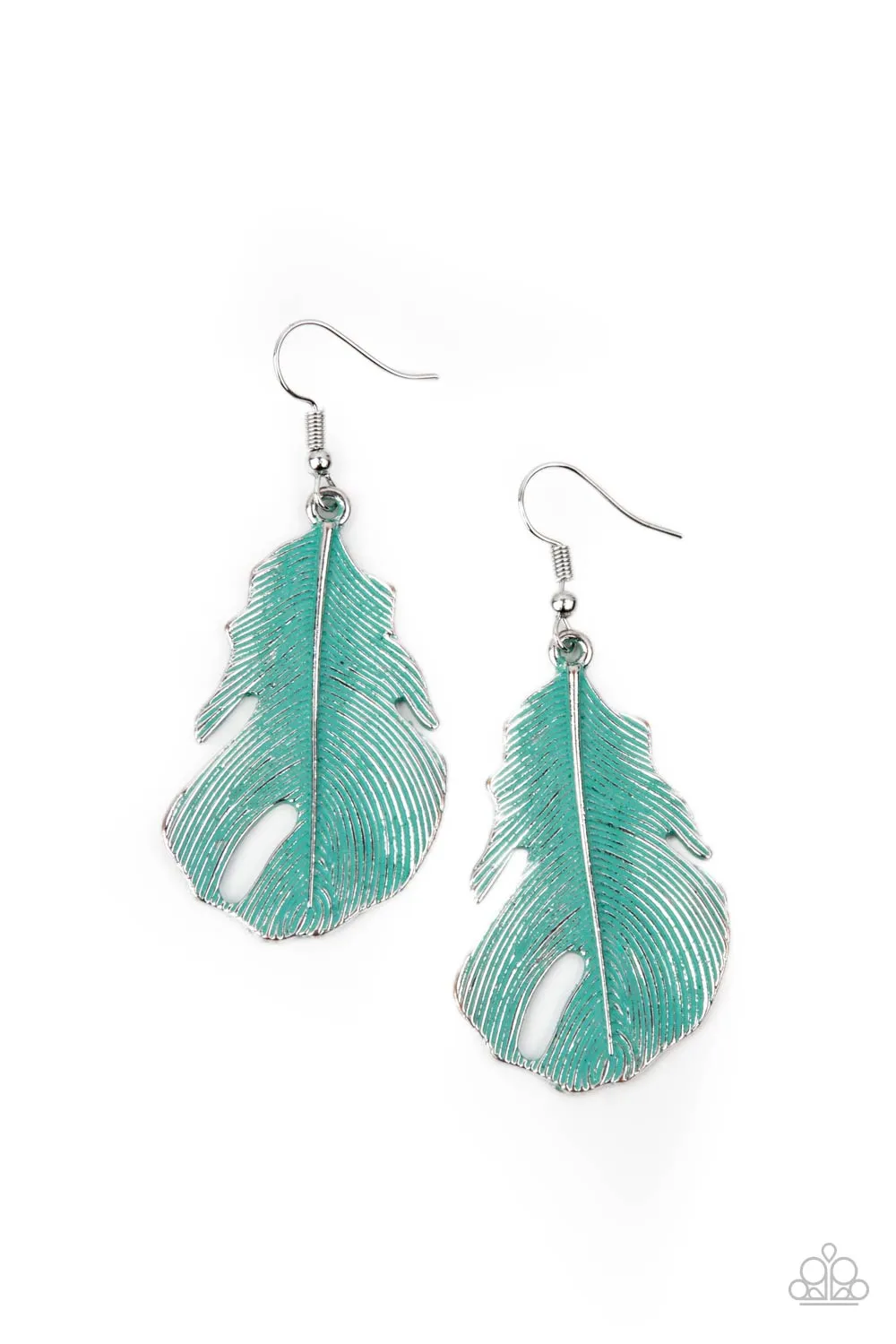 Earrings Heads QUILL Roll - Blue E485