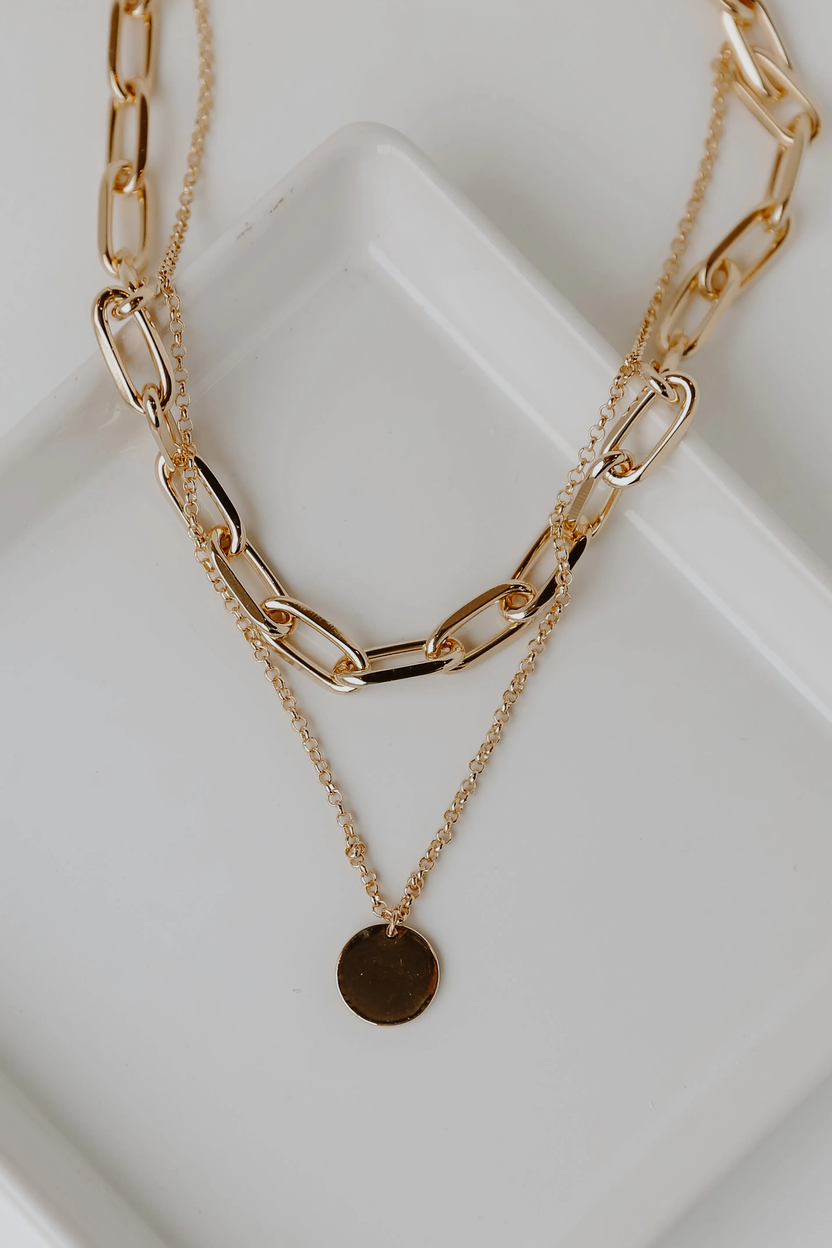 Ellie Gold Layered Chain Necklace