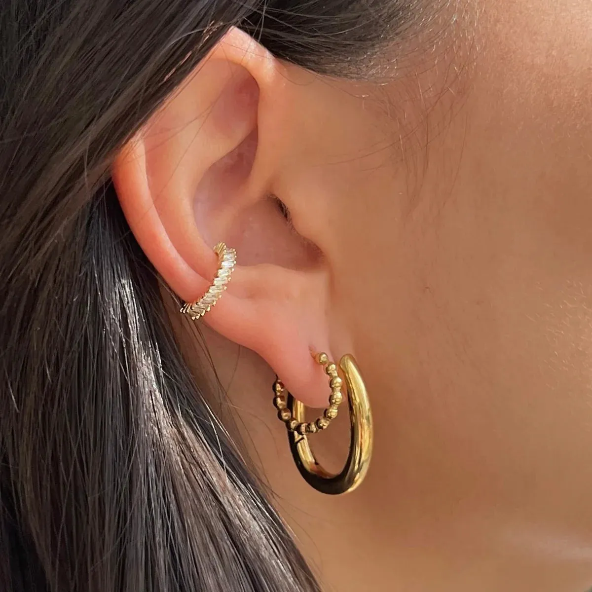 Erin Mini Hoop Earring Gold