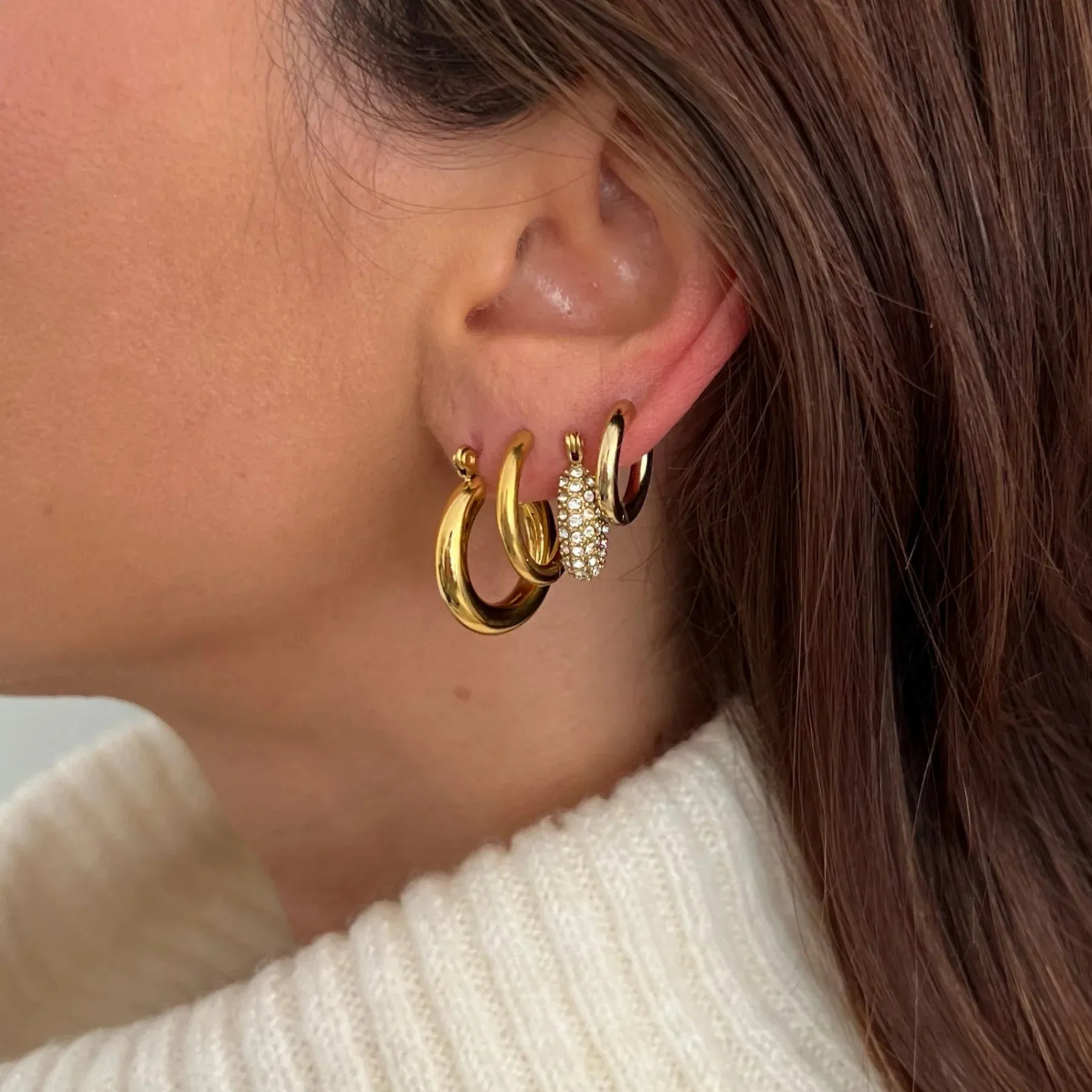 Erin Mini Hoop Earring Gold