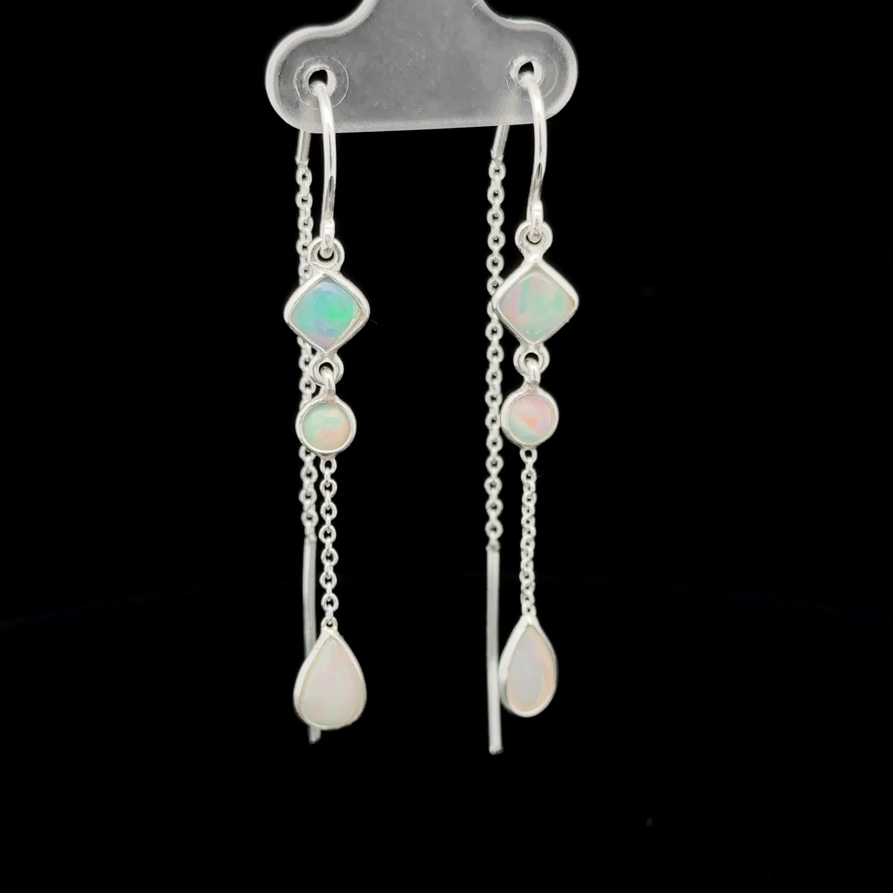 Ethiopian Opal Threader Earrings