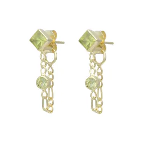 Evie Gold Peridot Studs