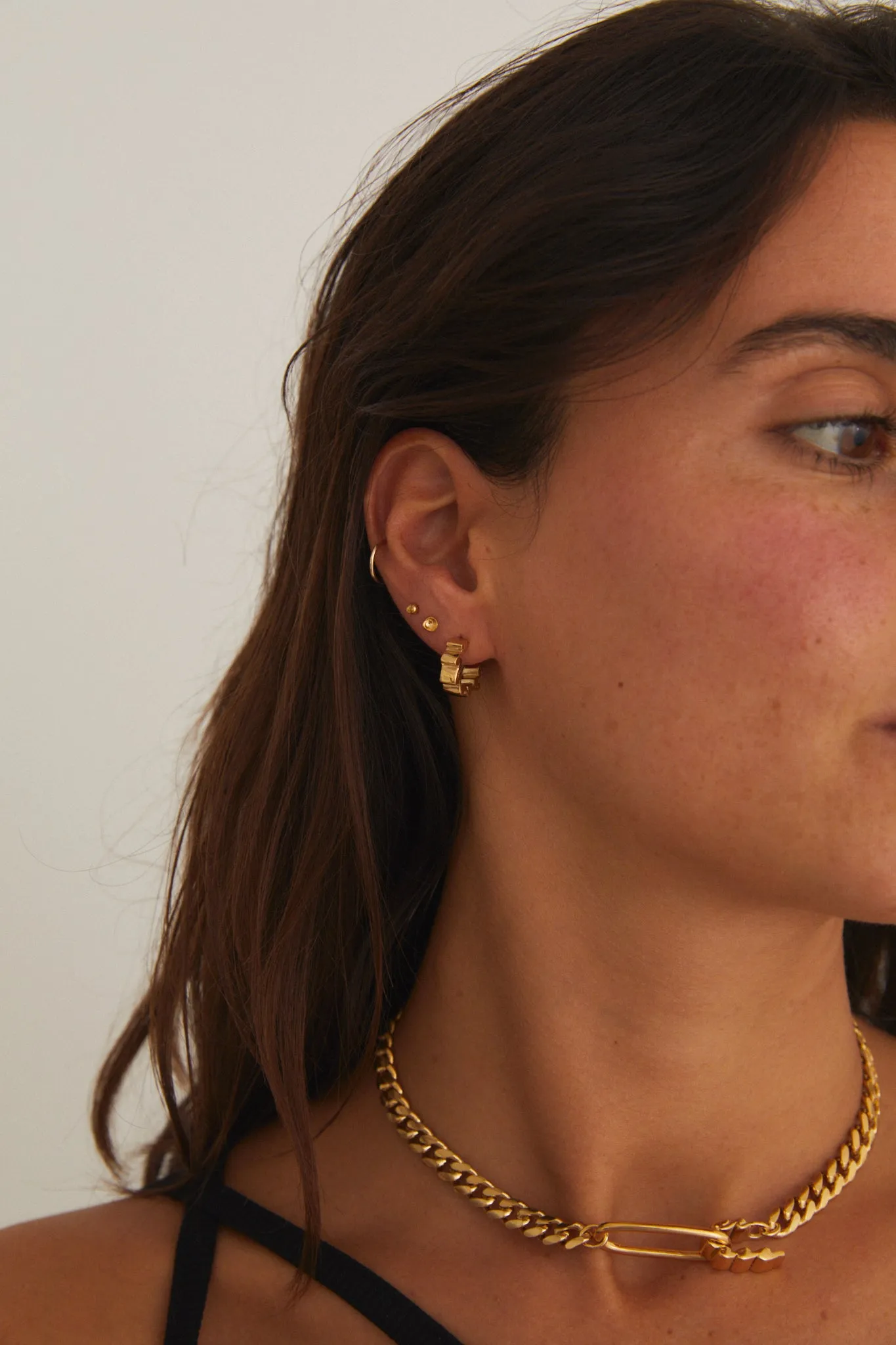 Fine Trim Hoops | Gold