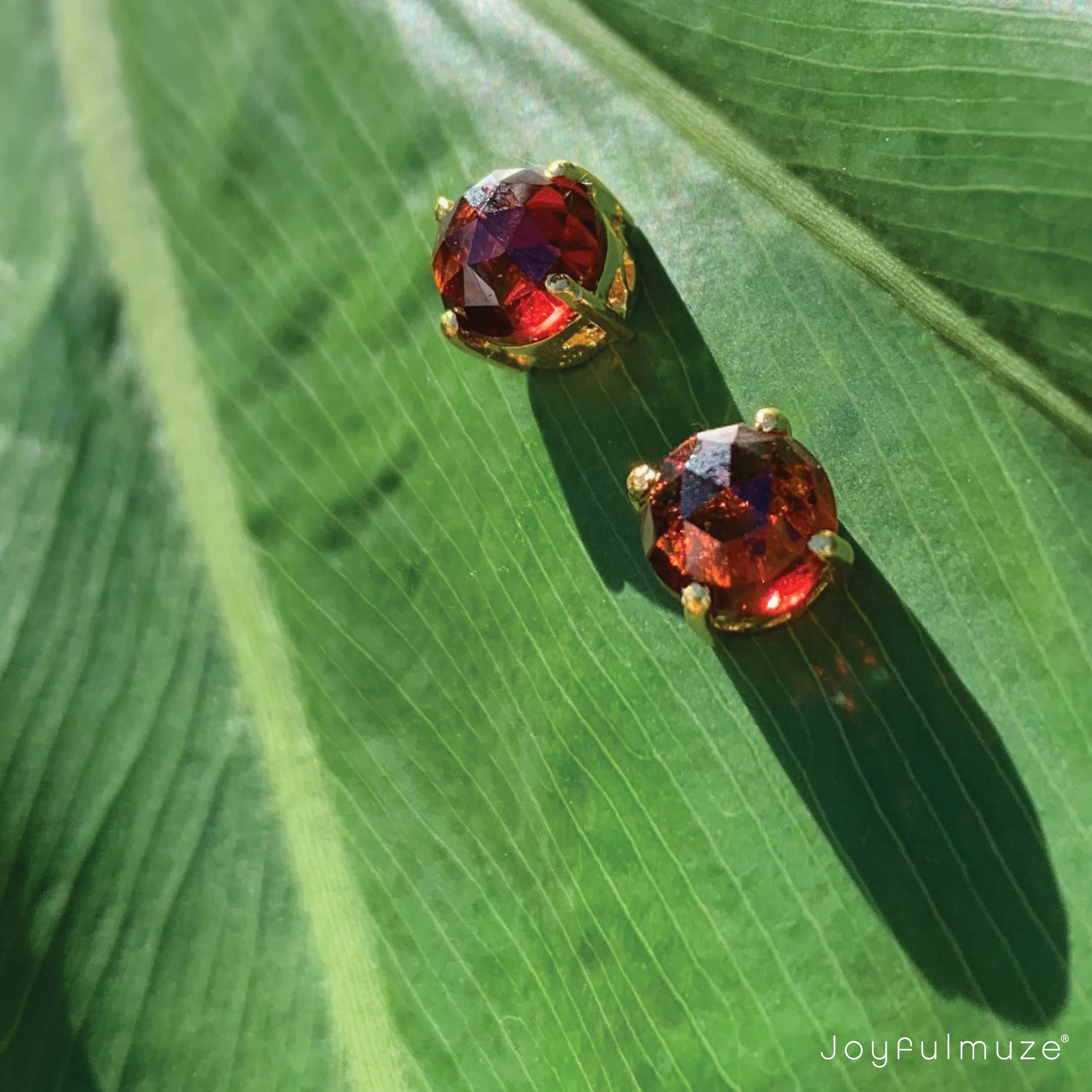 Garnet Studs