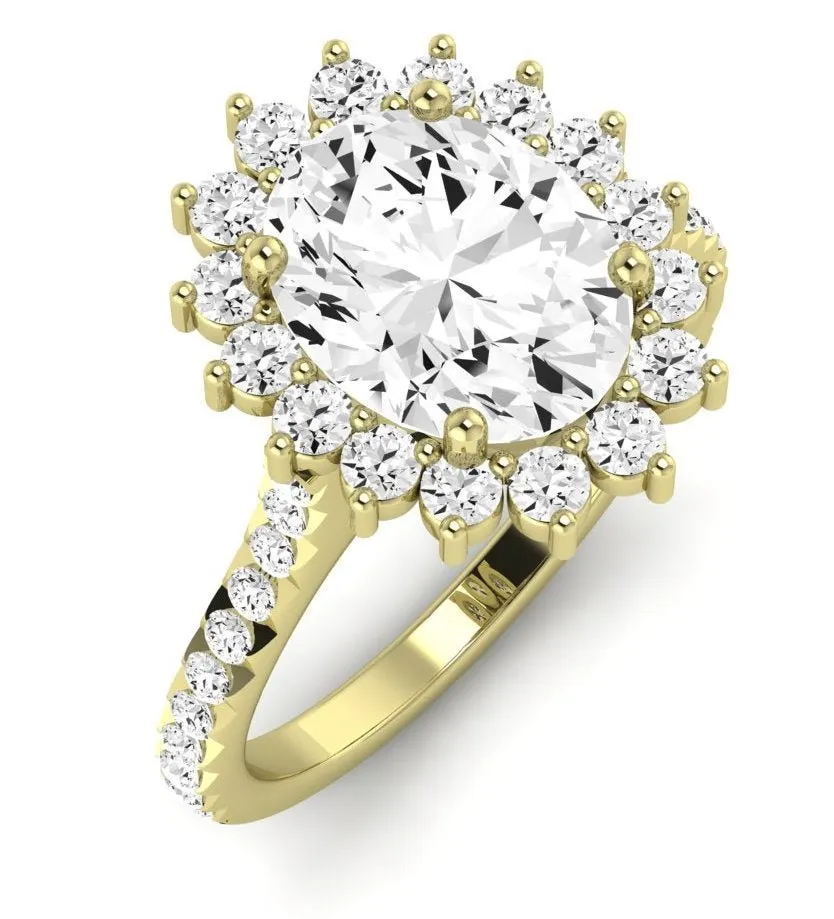 Gazania - GIA Natural Oval Diamond Engagement Ring