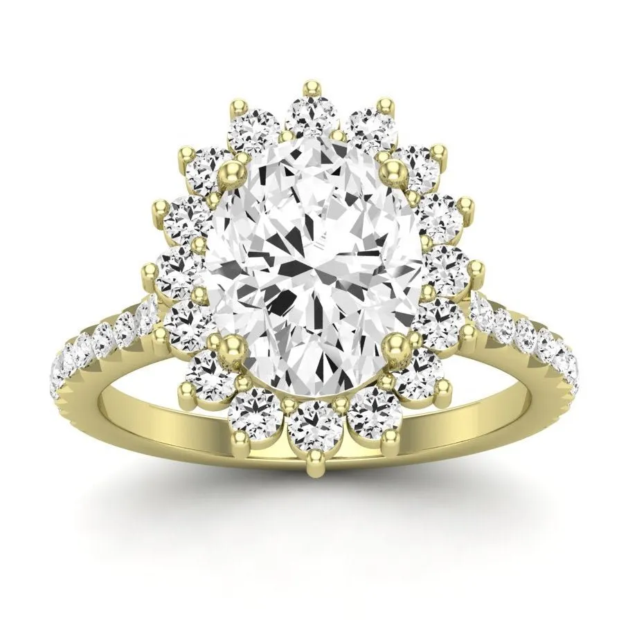 Gazania - GIA Natural Oval Diamond Engagement Ring