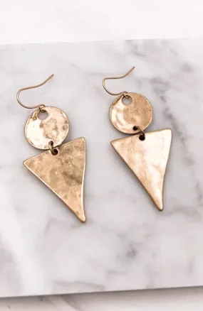 GEOMETRIC SHAPE GOLD EARRINGS