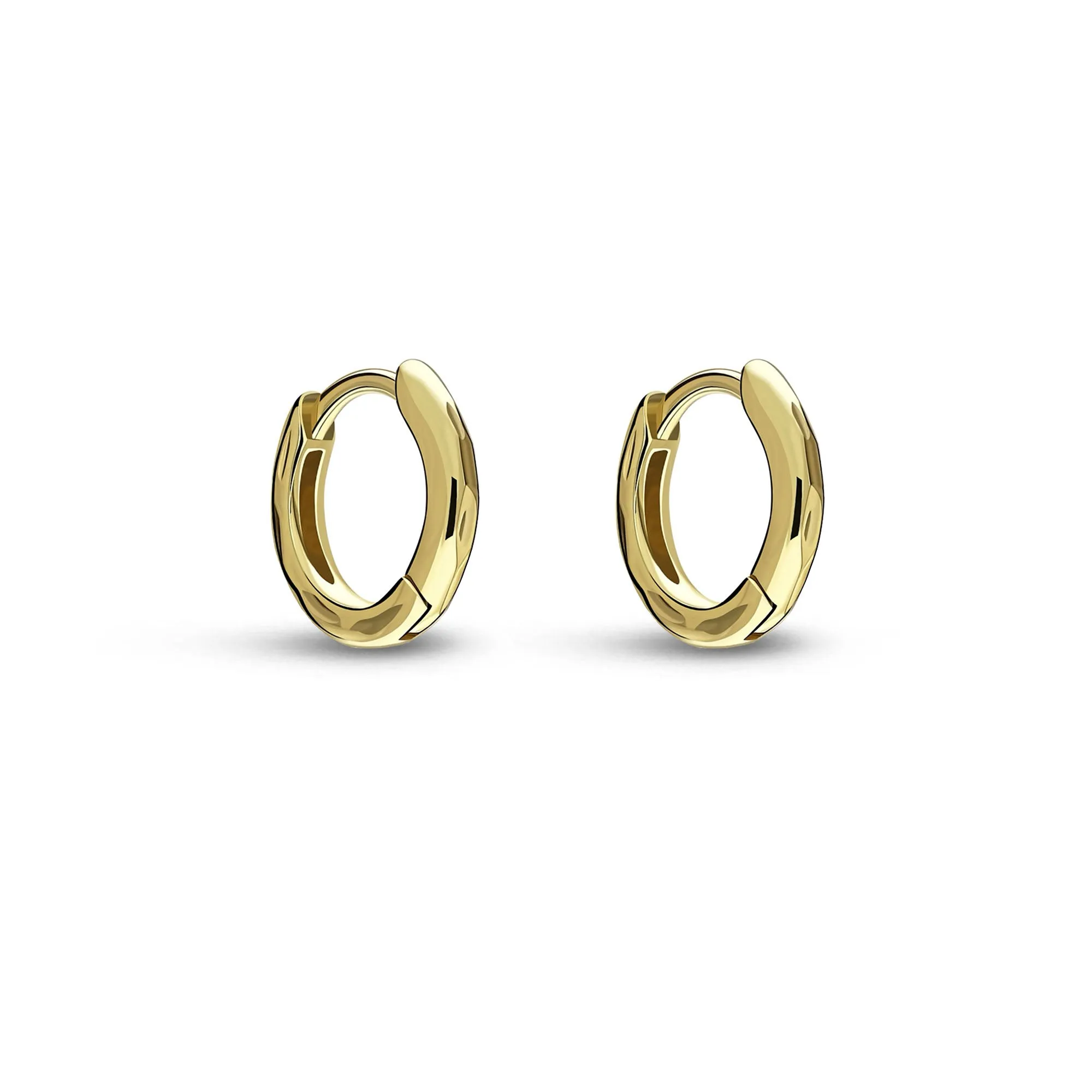 Gold Vermeil Textured Mini Hoop Earrings