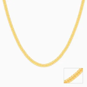 Golden Close Wave Chain For Him